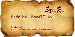 Szóbel Rozália névjegykártya